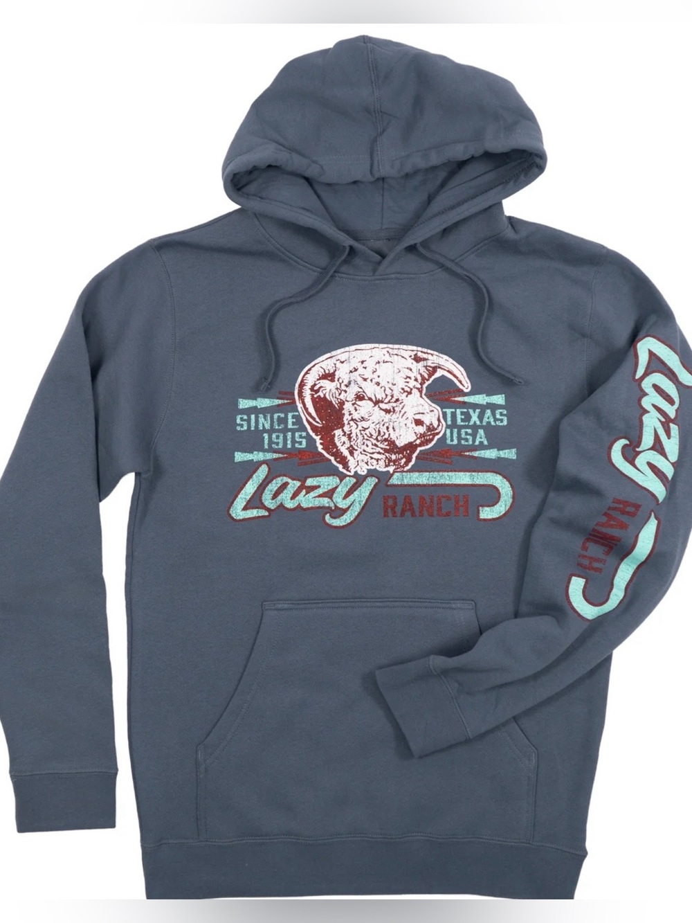 LAZY J RANCH MAVERICK PULLOVER HOODIE - STORM BLUE